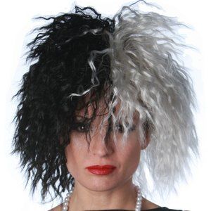 Cruella DeVil Inspired Character Costume Wig